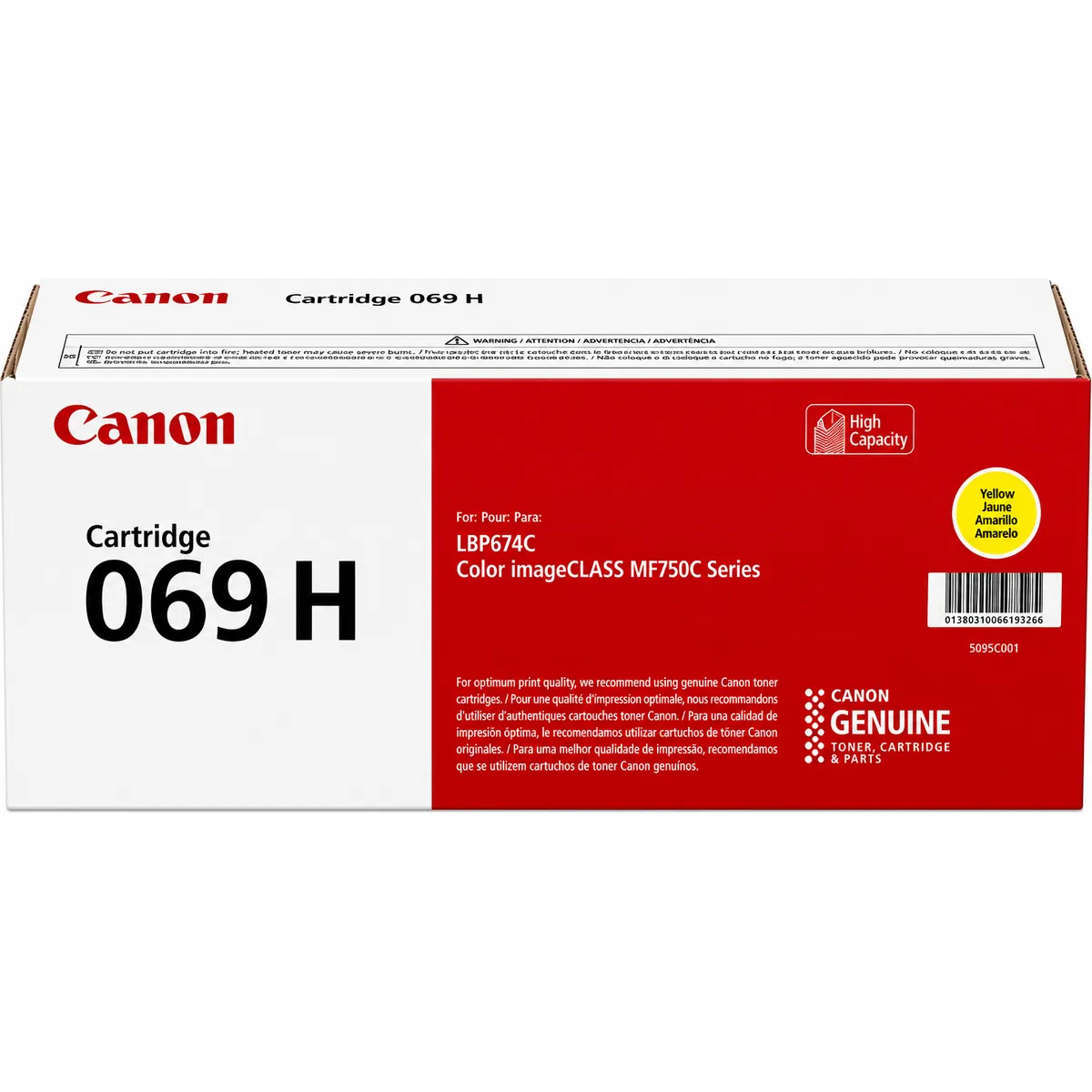 Canon 069 H Yellow High Yield Toner Cartridge (5095C001)